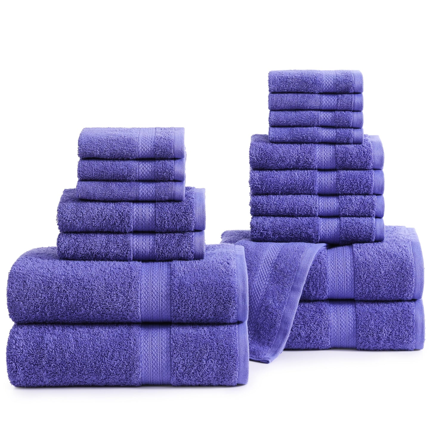 6 Piece Bath Towel Set - 100% Cotton Bathroom Towels, Extra Large Bath Towels, Hotel Towels, 2 Bath Towels Bathroom Sets, 2 Hand Towel for Bathroom, 2 Wash Cloths for Your Body and face - Rust