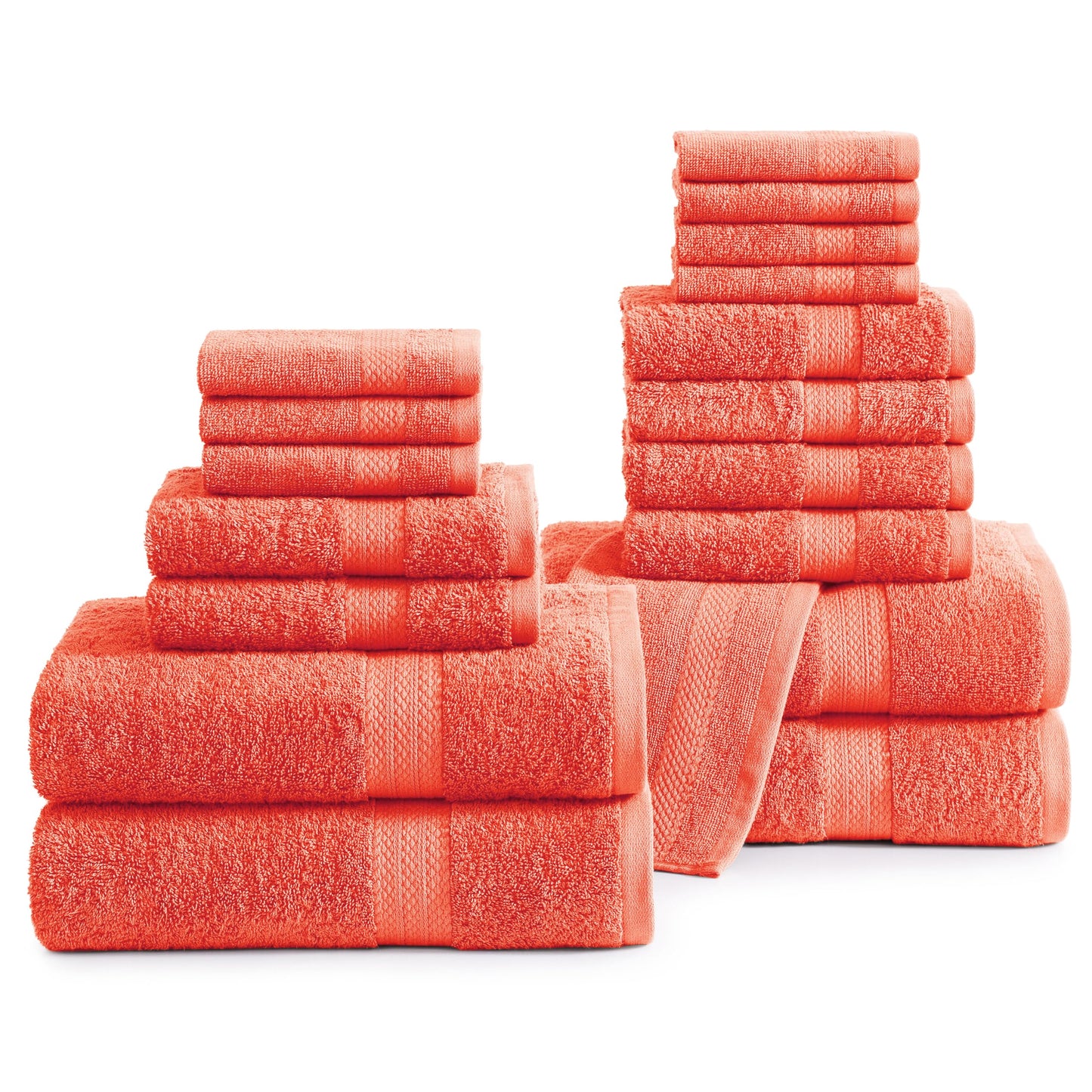 6 Piece Bath Towel Set - 100% Cotton Bathroom Towels, Extra Large Bath Towels, Hotel Towels, 2 Bath Towels Bathroom Sets, 2 Hand Towel for Bathroom, 2 Wash Cloths for Your Body and face - Rust