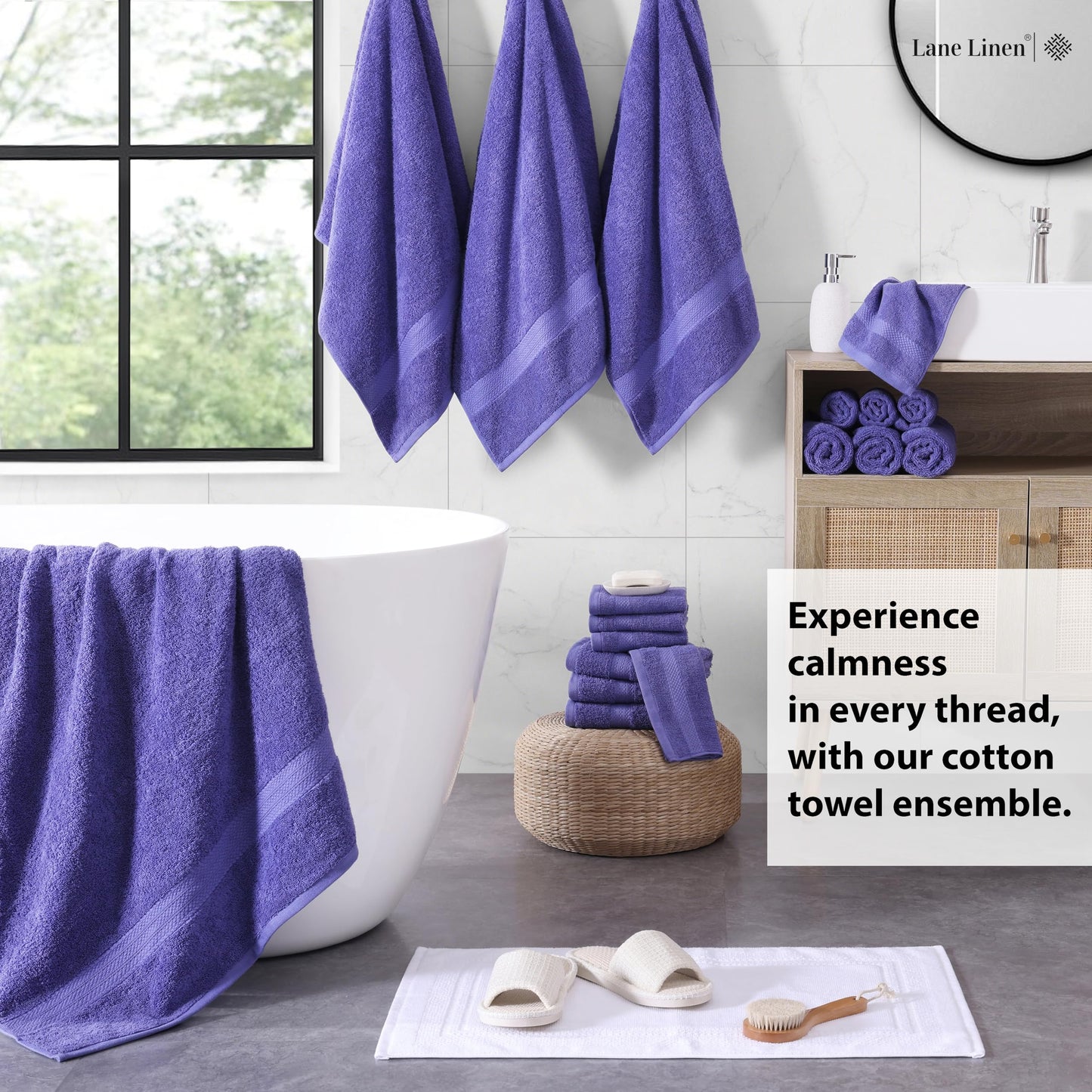 6 Piece Bath Towel Set - 100% Cotton Bathroom Towels, Extra Large Bath Towels, Hotel Towels, 2 Bath Towels Bathroom Sets, 2 Hand Towel for Bathroom, 2 Wash Cloths for Your Body and face - Rust