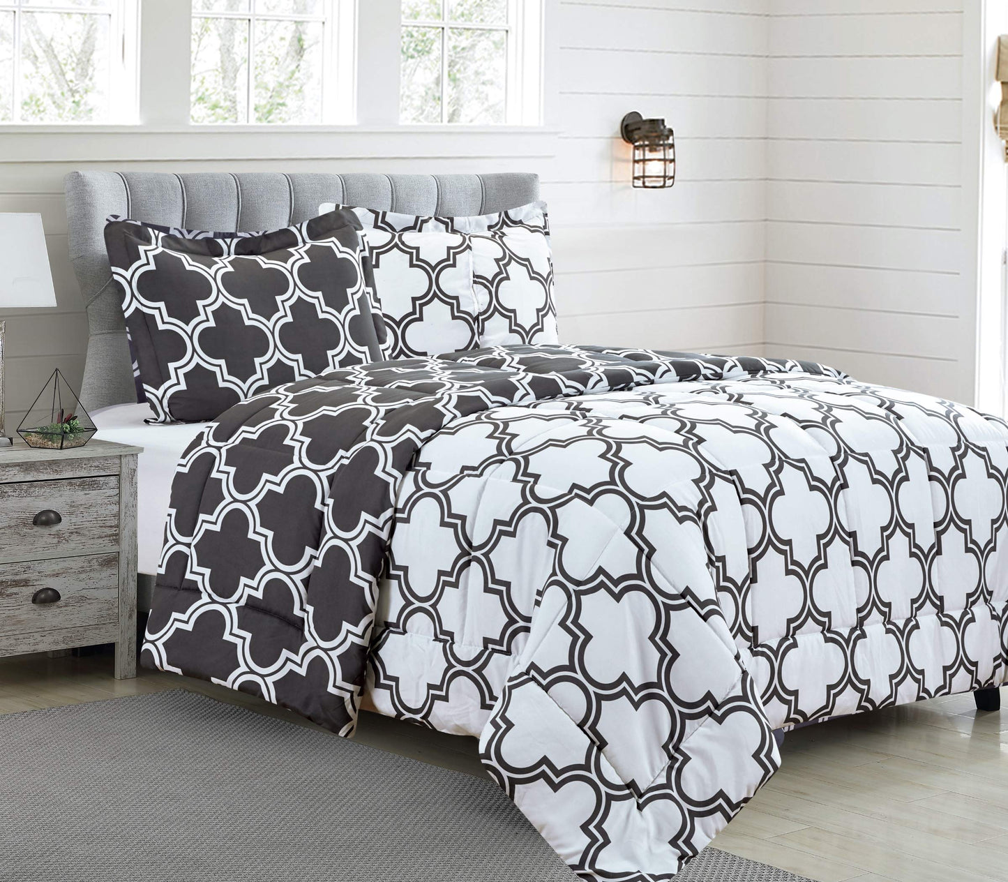 Comforter Set Queen Size - Goose Down Alternative – Washed Ultra-Soft - Premium All Season Warmth Bedding Set (Queen, French Blue)