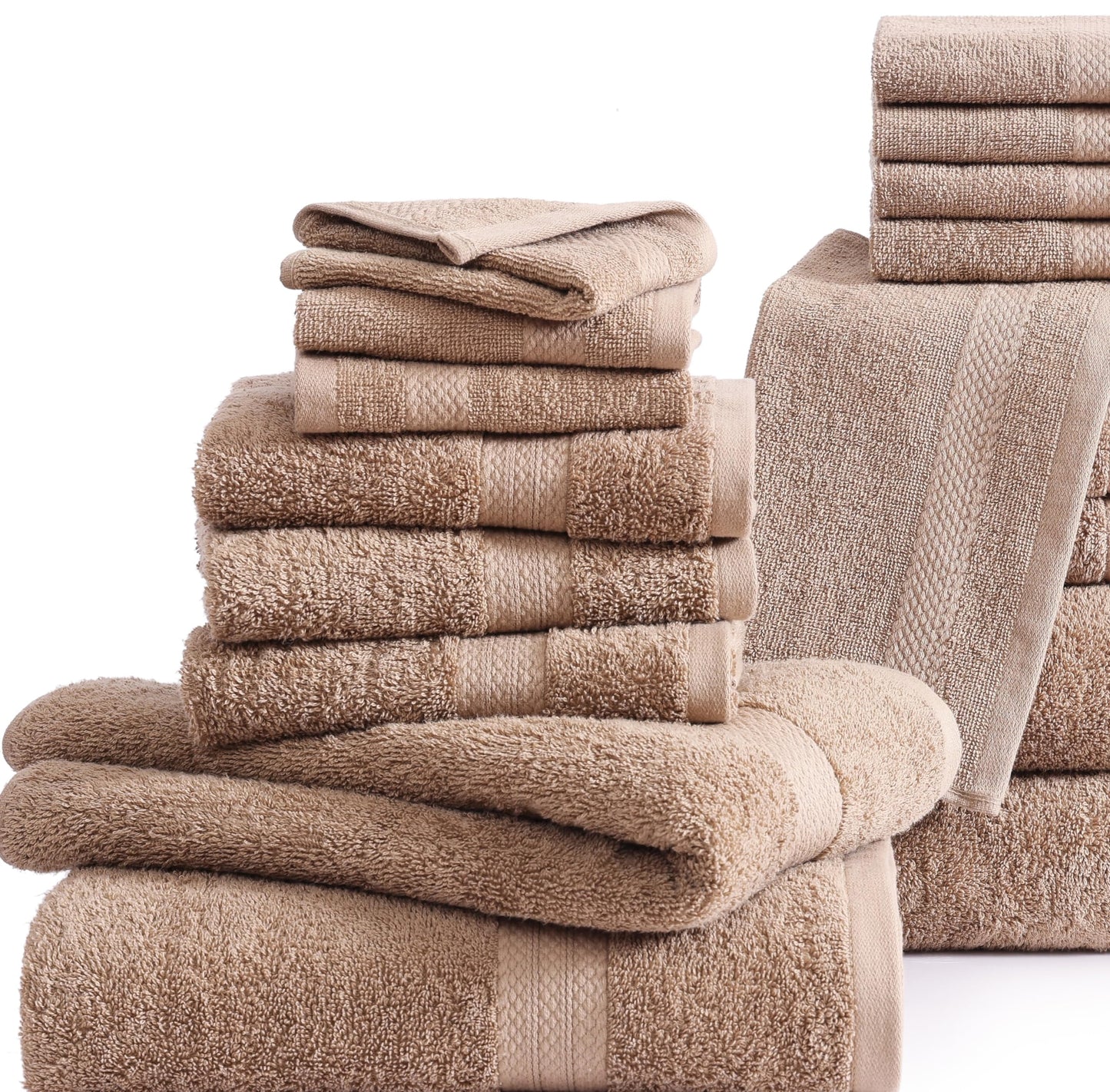 6 Piece Bath Towel Set - 100% Cotton Bathroom Towels, Extra Large Bath Towels, Hotel Towels, 2 Bath Towels Bathroom Sets, 2 Hand Towel for Bathroom, 2 Wash Cloths for Your Body and face - Rust