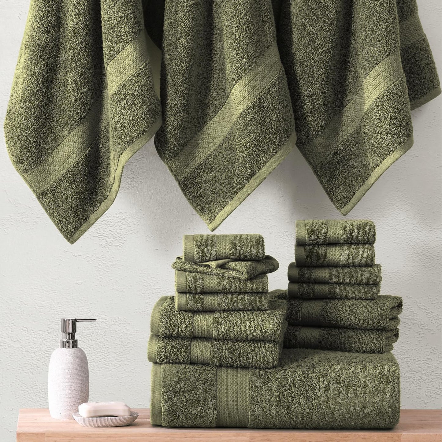 6 Piece Bath Towel Set - 100% Cotton Bathroom Towels, Extra Large Bath Towels, Hotel Towels, 2 Bath Towels Bathroom Sets, 2 Hand Towel for Bathroom, 2 Wash Cloths for Your Body and face - Rust