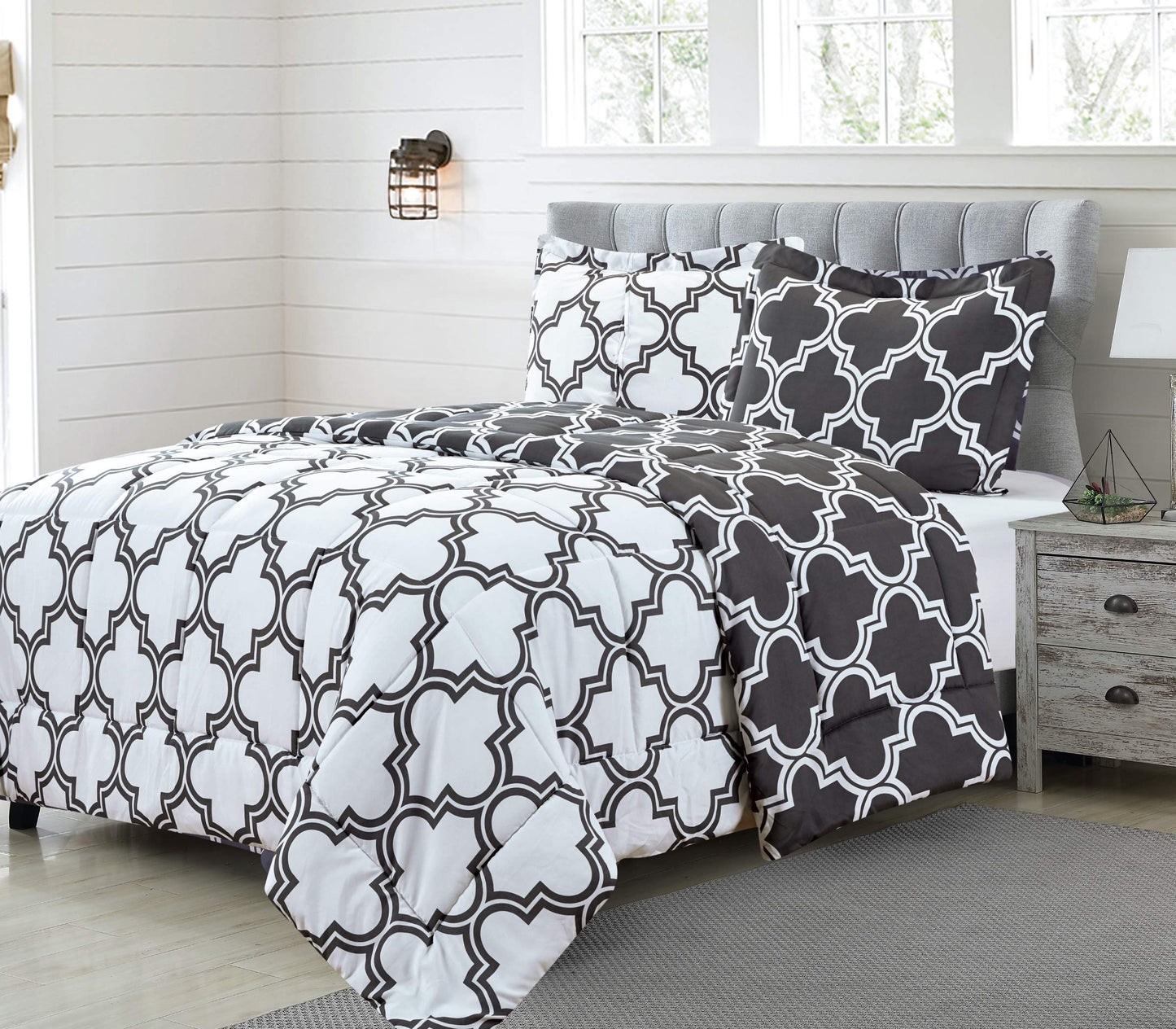 Comforter Set Queen Size - Goose Down Alternative – Washed Ultra-Soft - Premium All Season Warmth Bedding Set (Queen, French Blue)