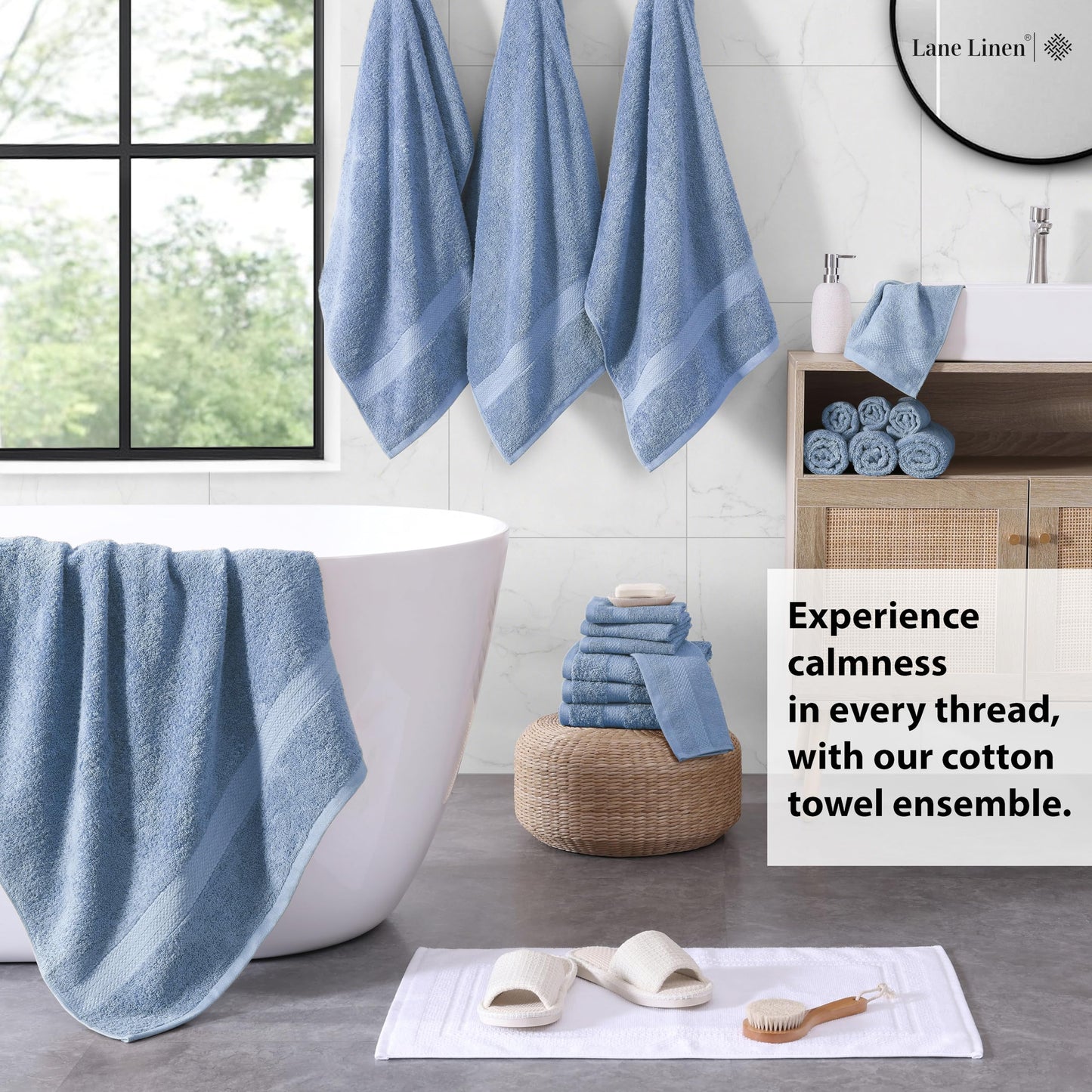 6 Piece Bath Towel Set - 100% Cotton Bathroom Towels, Extra Large Bath Towels, Hotel Towels, 2 Bath Towels Bathroom Sets, 2 Hand Towel for Bathroom, 2 Wash Cloths for Your Body and face - Rust