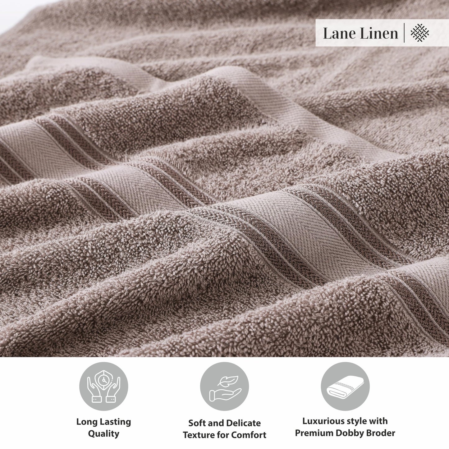 Large Bath Towels - 100% Cotton Bath Sheets, Extra Large Bath Towels, Zero Twist, 4 Piece Bath Sheet Set, Quick Dry, Super Soft Shower Towels, Highly Absorbent Bathroom Towels - Platinum