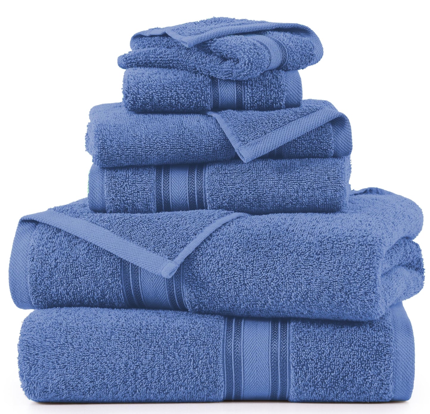 LANE LINEN Luxury Bath Towels Set - 6 Piece 100% CottonBathroom Zero Twist Shower Extra Absorbent Towel Super Soft 2 Hand Wash Cloths White