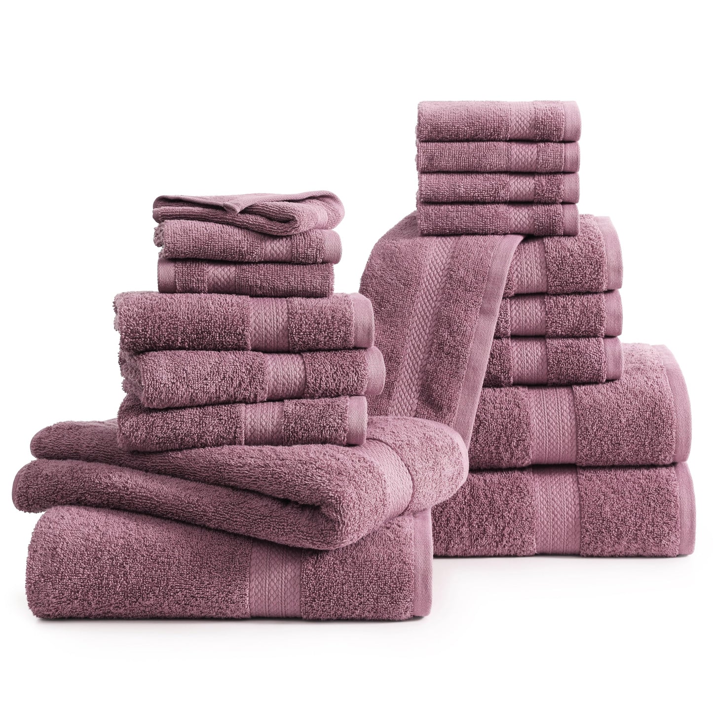 6 Piece Bath Towel Set - 100% Cotton Bathroom Towels, Extra Large Bath Towels, Hotel Towels, 2 Bath Towels Bathroom Sets, 2 Hand Towel for Bathroom, 2 Wash Cloths for Your Body and face - Rust