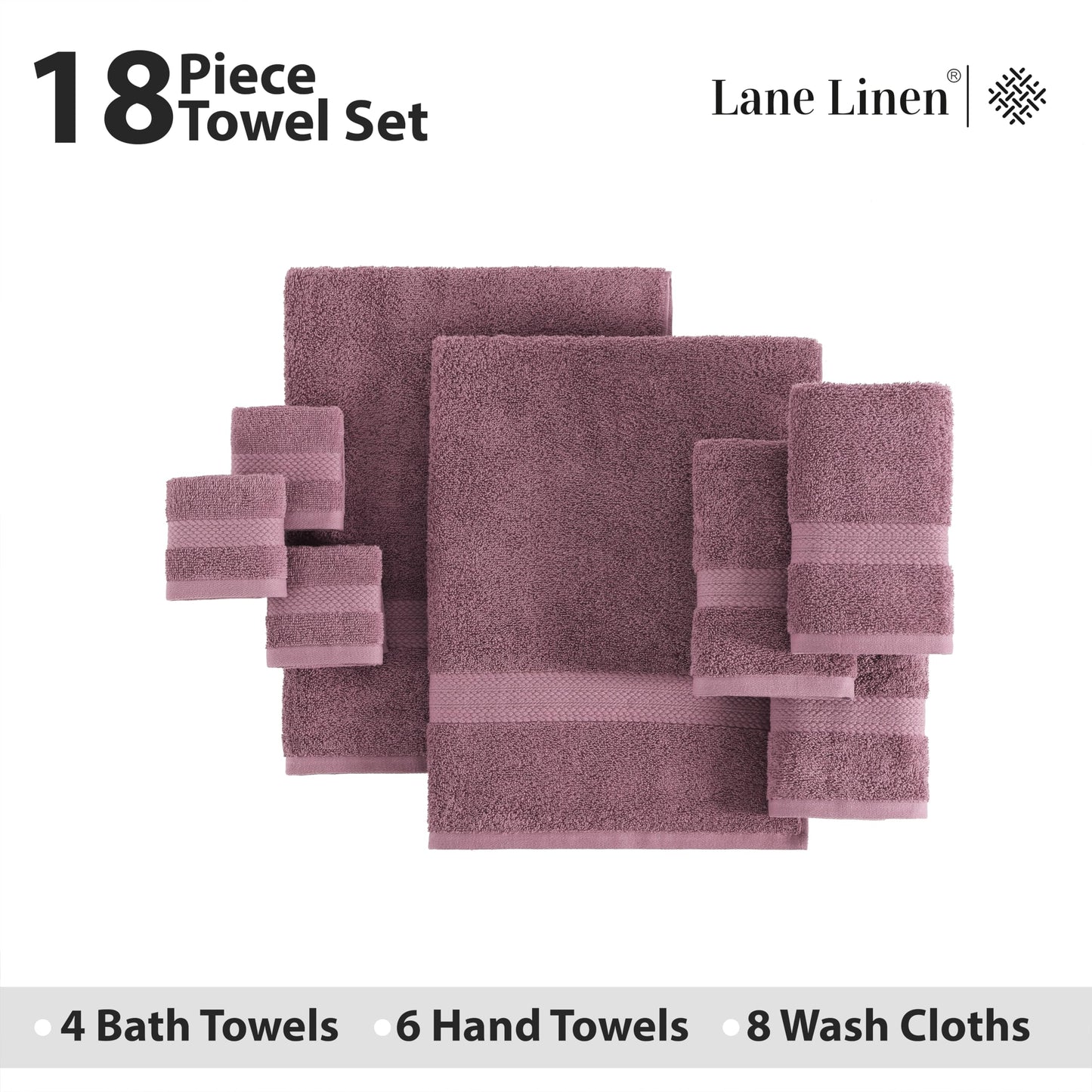 6 Piece Bath Towel Set - 100% Cotton Bathroom Towels, Extra Large Bath Towels, Hotel Towels, 2 Bath Towels Bathroom Sets, 2 Hand Towel for Bathroom, 2 Wash Cloths for Your Body and face - Rust