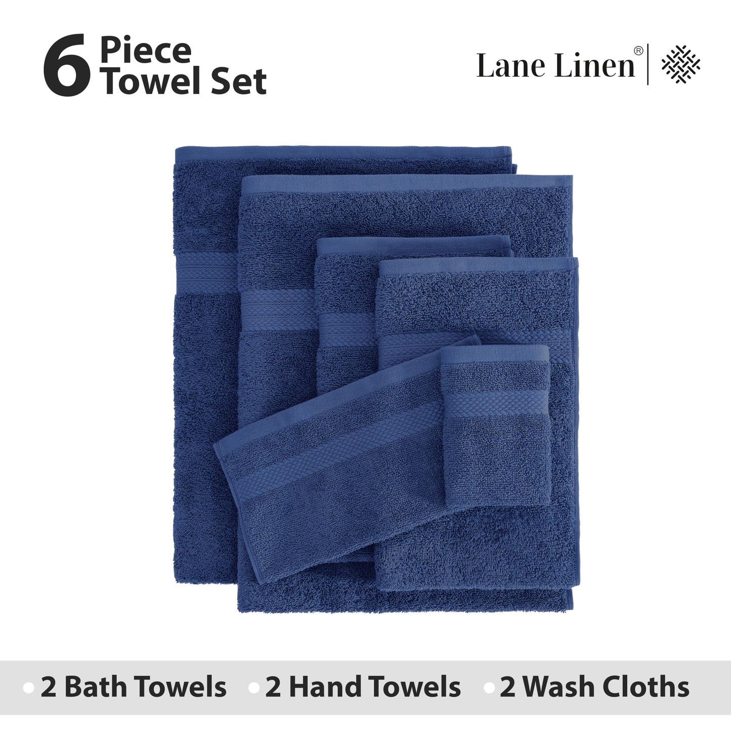 6 Piece Bath Towel Set - 100% Cotton Bathroom Towels, Extra Large Bath Towels, Hotel Towels, 2 Bath Towels Bathroom Sets, 2 Hand Towel for Bathroom, 2 Wash Cloths for Your Body and face - Rust