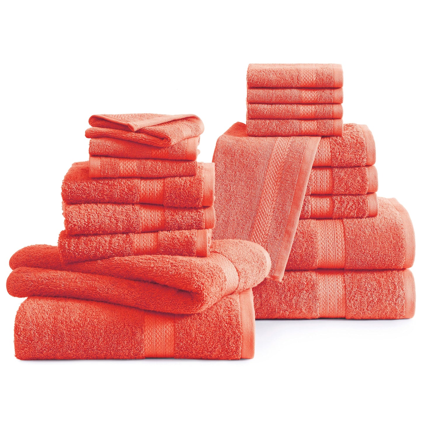 6 Piece Bath Towel Set - 100% Cotton Bathroom Towels, Extra Large Bath Towels, Hotel Towels, 2 Bath Towels Bathroom Sets, 2 Hand Towel for Bathroom, 2 Wash Cloths for Your Body and face - Rust