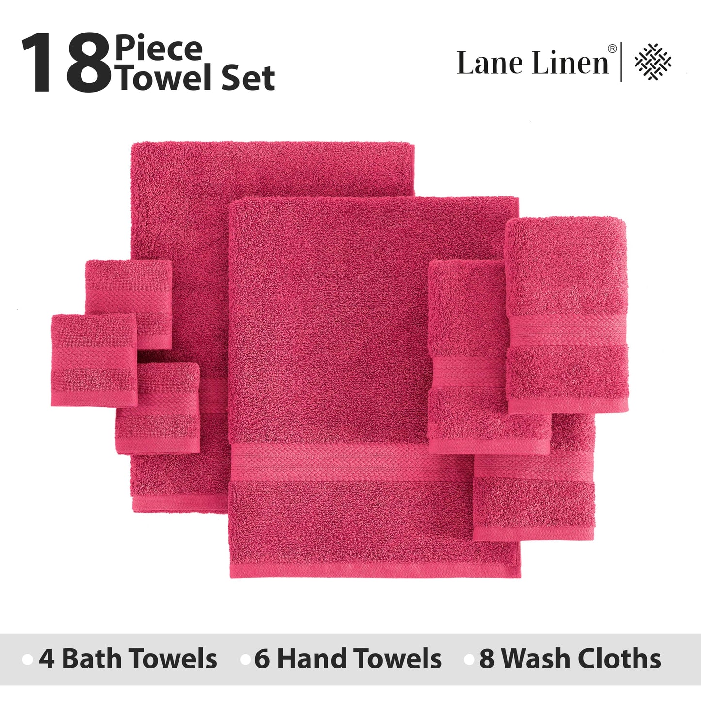 6 Piece Bath Towel Set - 100% Cotton Bathroom Towels, Extra Large Bath Towels, Hotel Towels, 2 Bath Towels Bathroom Sets, 2 Hand Towel for Bathroom, 2 Wash Cloths for Your Body and face - Rust