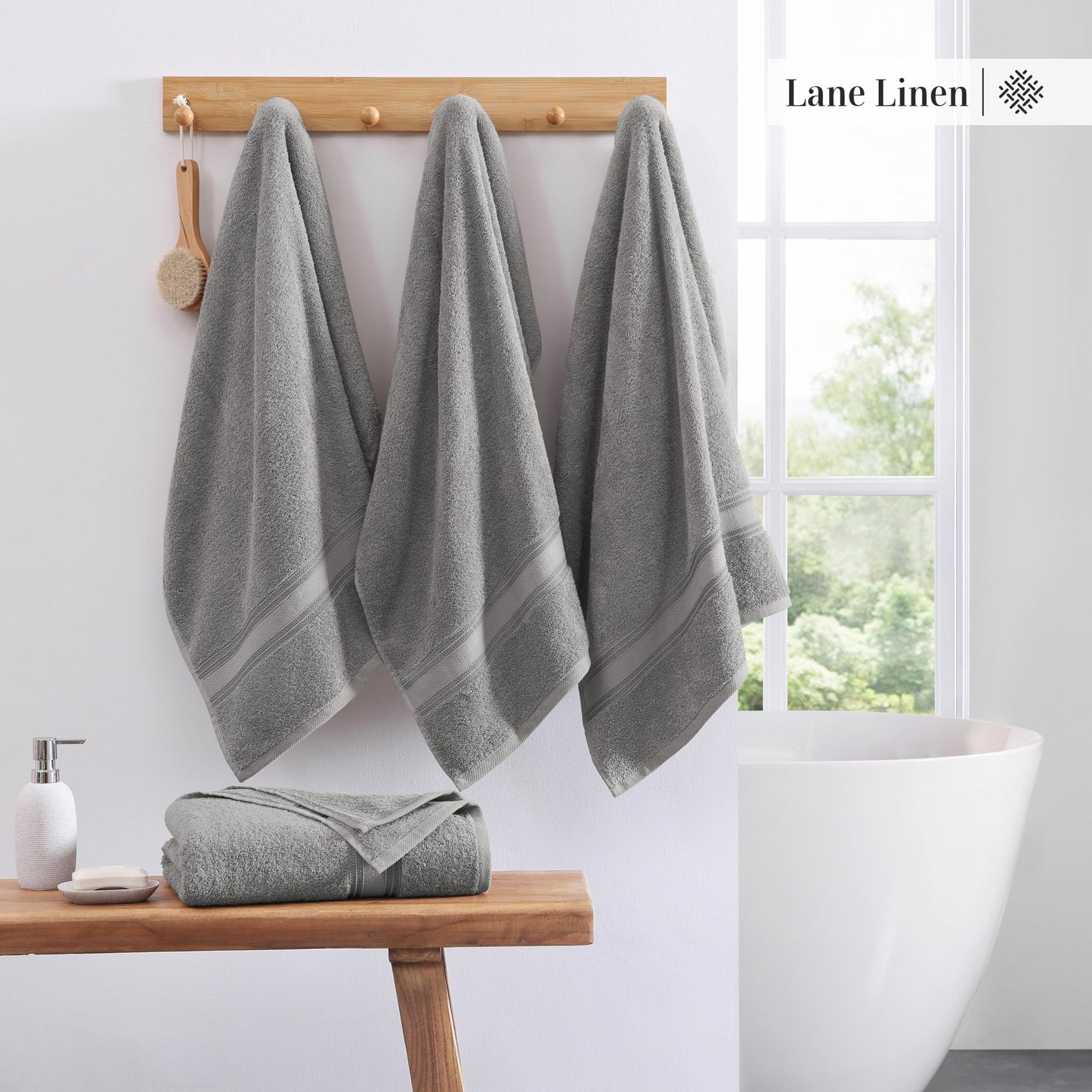 Bath Sheets Towels for Adults- 100% Cotton Extra Large Bath Towels, 4 Piece Bath Sheet Set, Zero Twist, Quick Dry, Highly Absorbent Bath Towels for Bathroom Set, Hotel Spa Quality, 35 x 66 inch - Grey