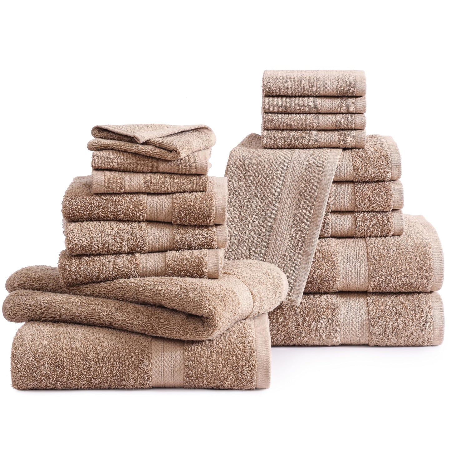 6 Piece Bath Towel Set - 100% Cotton Bathroom Towels, Extra Large Bath Towels, Hotel Towels, 2 Bath Towels Bathroom Sets, 2 Hand Towel for Bathroom, 2 Wash Cloths for Your Body and face - Rust