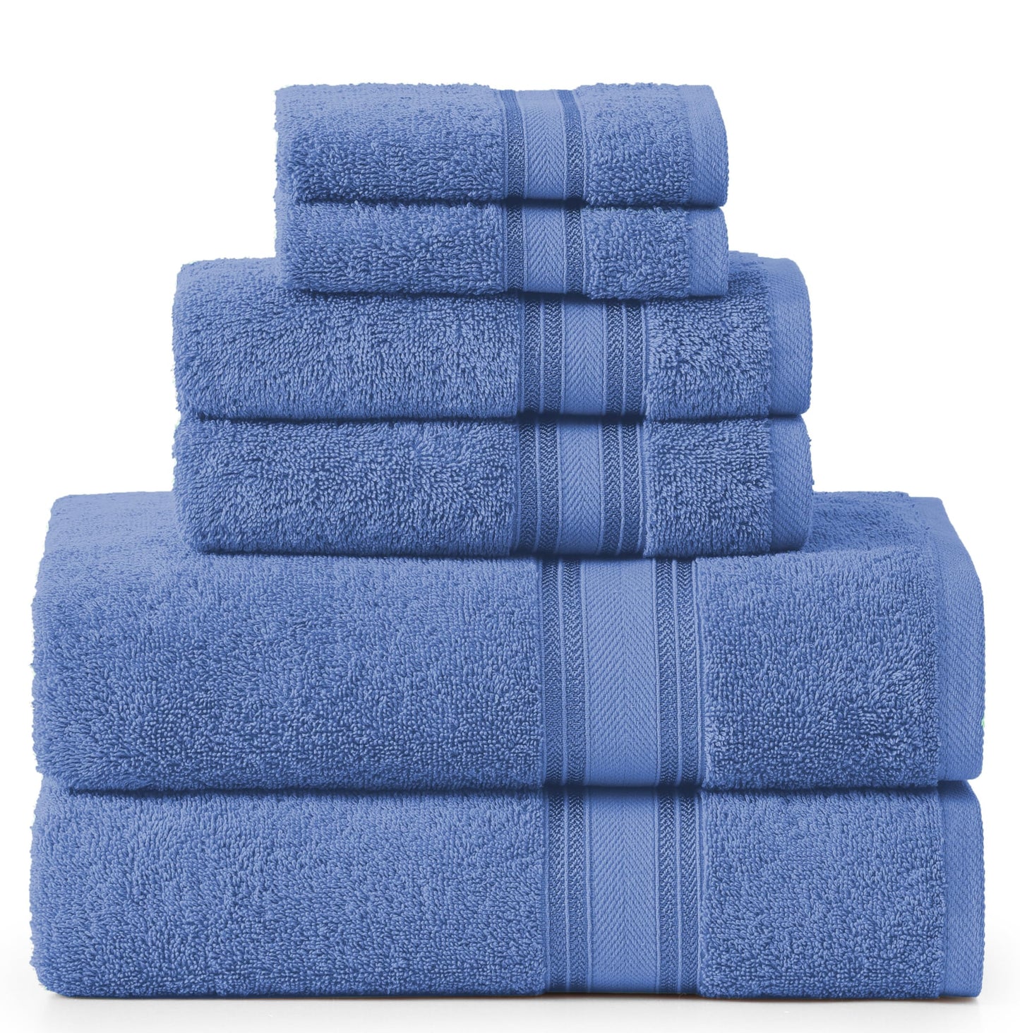 LANE LINEN Luxury Bath Towels Set - 6 Piece 100% CottonBathroom Zero Twist Shower Extra Absorbent Towel Super Soft 2 Hand Wash Cloths White