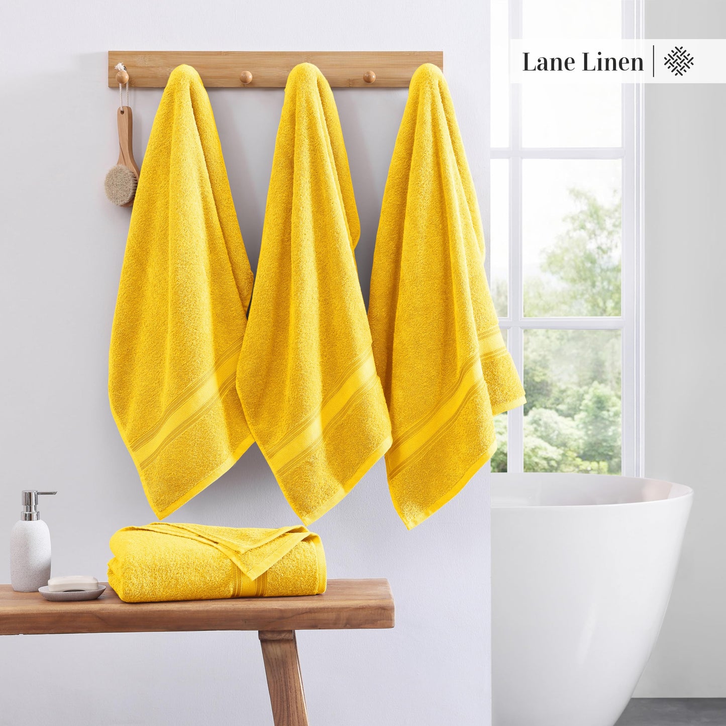 LANE LINEN Large Bath Towels - 100% Cotton Bath Sheets, Extra Large Bath Towels, Zero Twist, 4 Piece Bath Sheet Set, Quick Dry, Super Soft Shower Towels, Absorbent Bathroom Towels - Pearl Blush