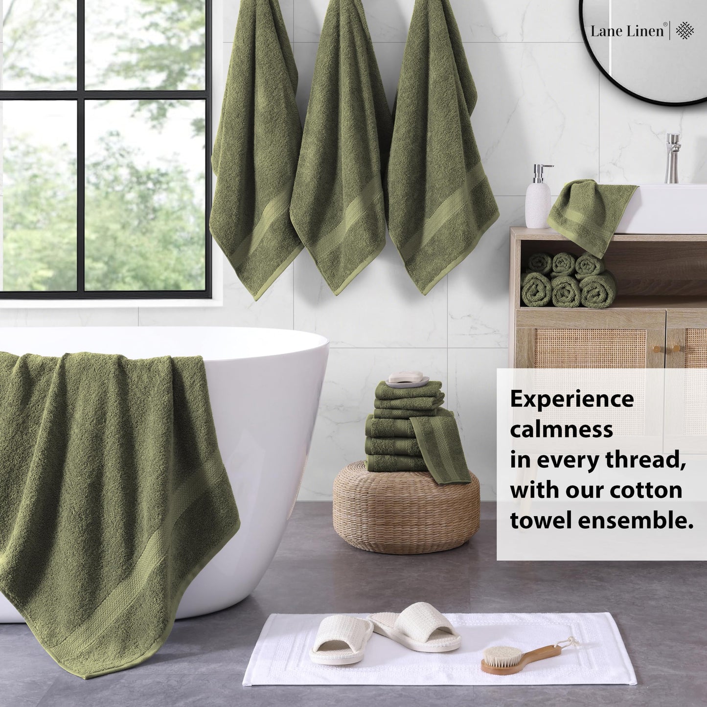 6 Piece Bath Towel Set - 100% Cotton Bathroom Towels, Extra Large Bath Towels, Hotel Towels, 2 Bath Towels Bathroom Sets, 2 Hand Towel for Bathroom, 2 Wash Cloths for Your Body and face - Rust