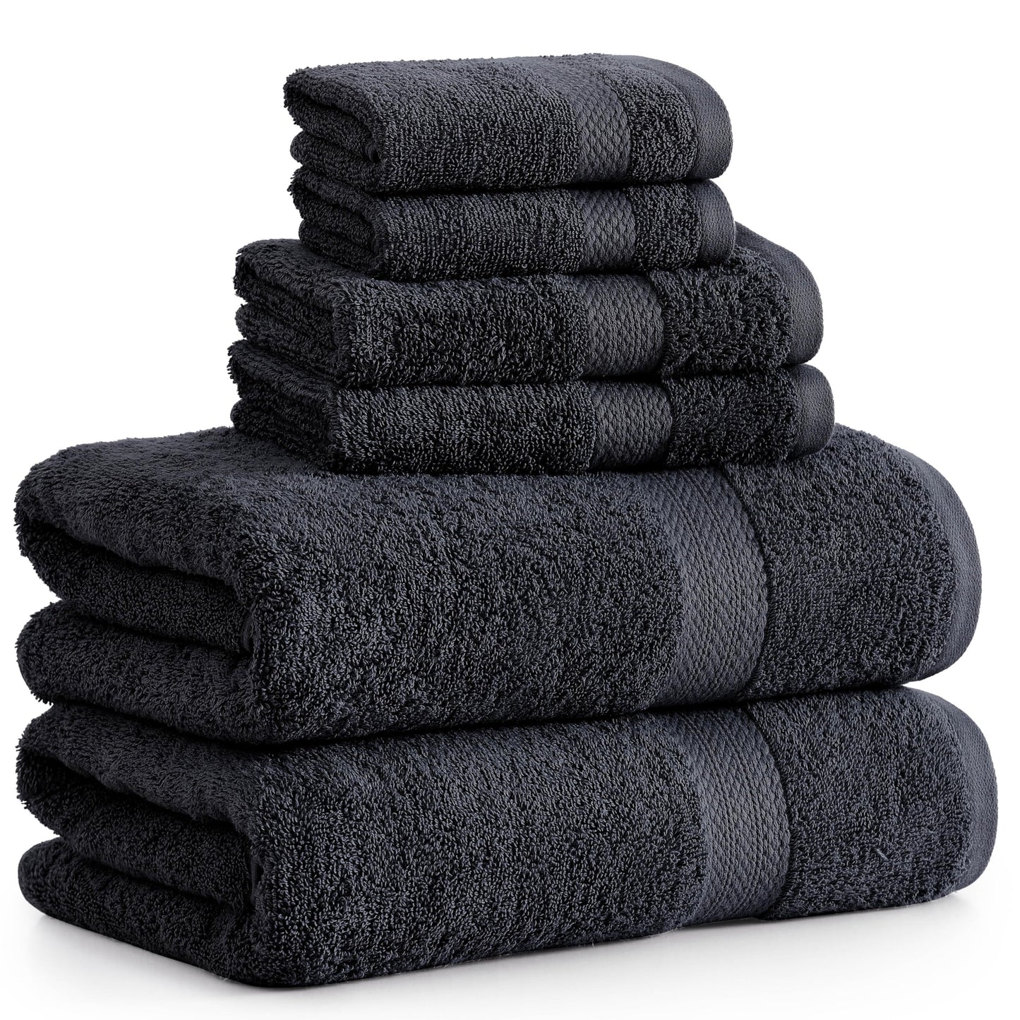 6 Piece Bath Towel Set - 100% Cotton Bathroom Towels, Extra Large Bath Towels, Hotel Towels, 2 Bath Towels Bathroom Sets, 2 Hand Towel for Bathroom, 2 Wash Cloths for Your Body and face - Rust