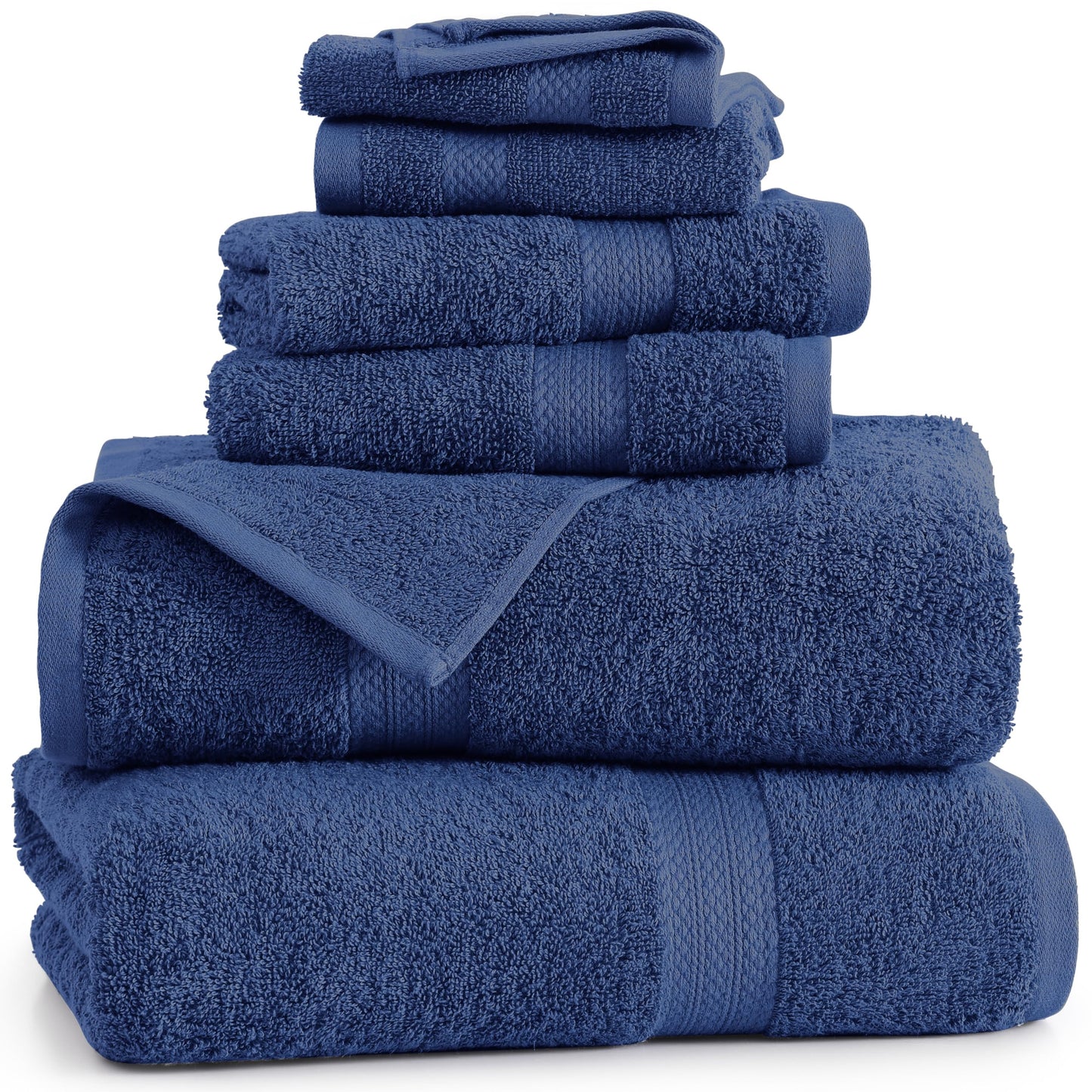 6 Piece Bath Towel Set - 100% Cotton Bathroom Towels, Extra Large Bath Towels, Hotel Towels, 2 Bath Towels Bathroom Sets, 2 Hand Towel for Bathroom, 2 Wash Cloths for Your Body and face - Rust