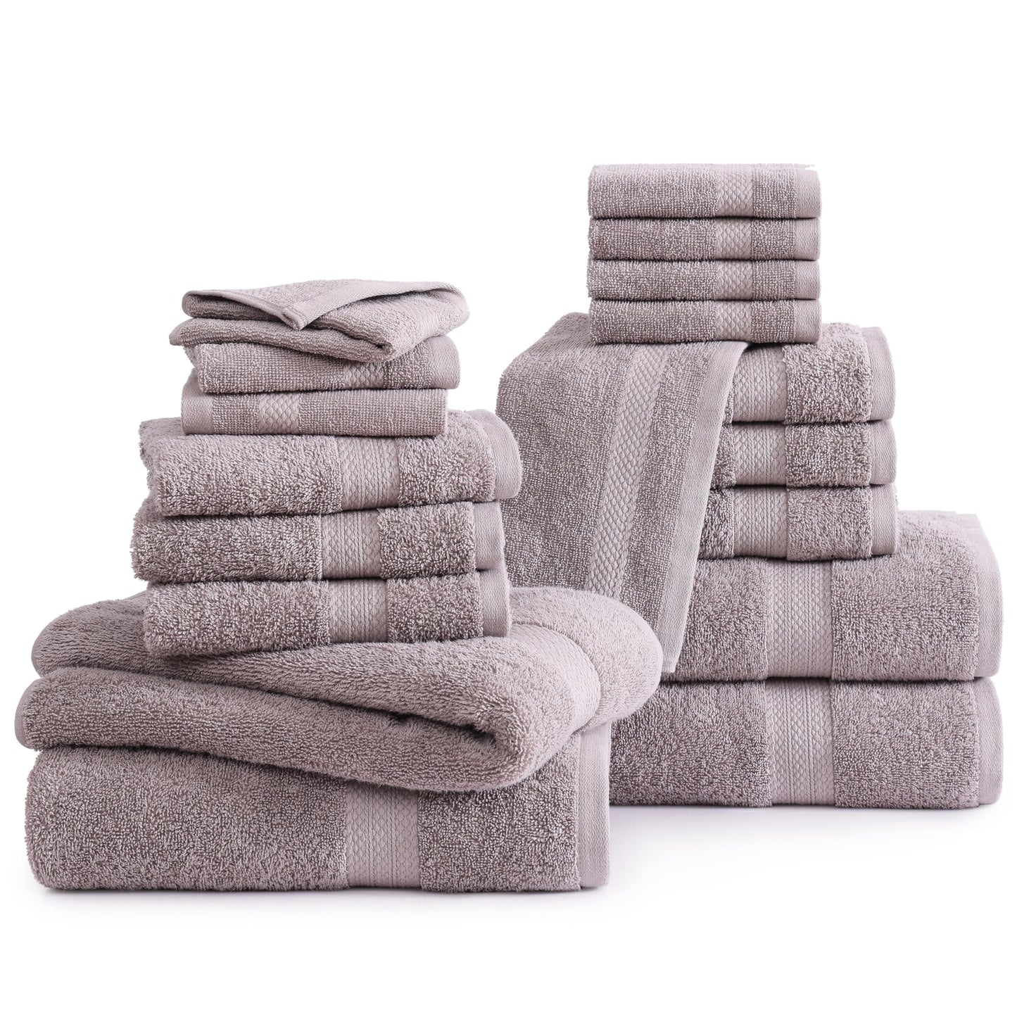 6 Piece Bath Towel Set - 100% Cotton Bathroom Towels, Extra Large Bath Towels, Hotel Towels, 2 Bath Towels Bathroom Sets, 2 Hand Towel for Bathroom, 2 Wash Cloths for Your Body and face - Rust