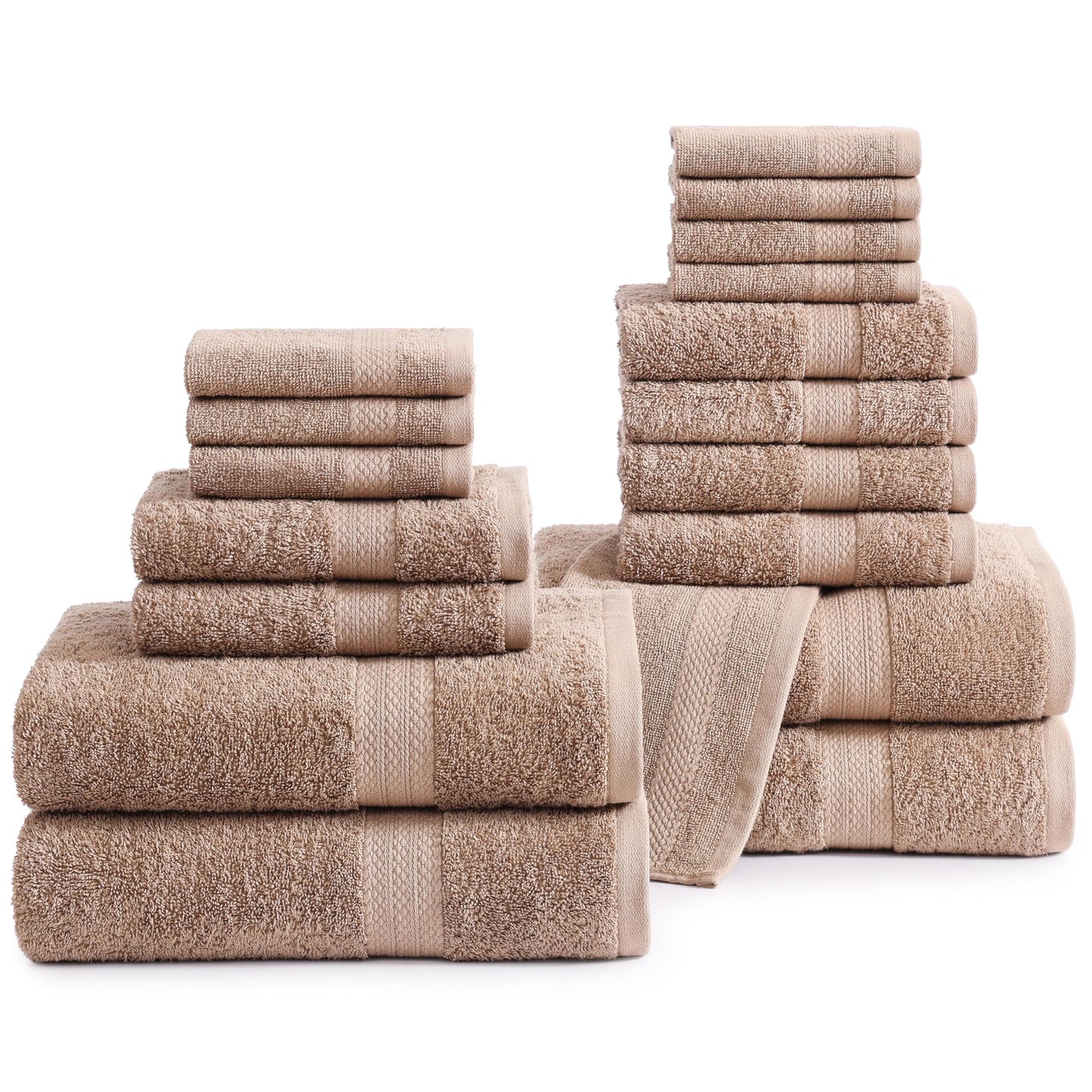 6 Piece Bath Towel Set - 100% Cotton Bathroom Towels, Extra Large Bath Towels, Hotel Towels, 2 Bath Towels Bathroom Sets, 2 Hand Towel for Bathroom, 2 Wash Cloths for Your Body and face - Rust