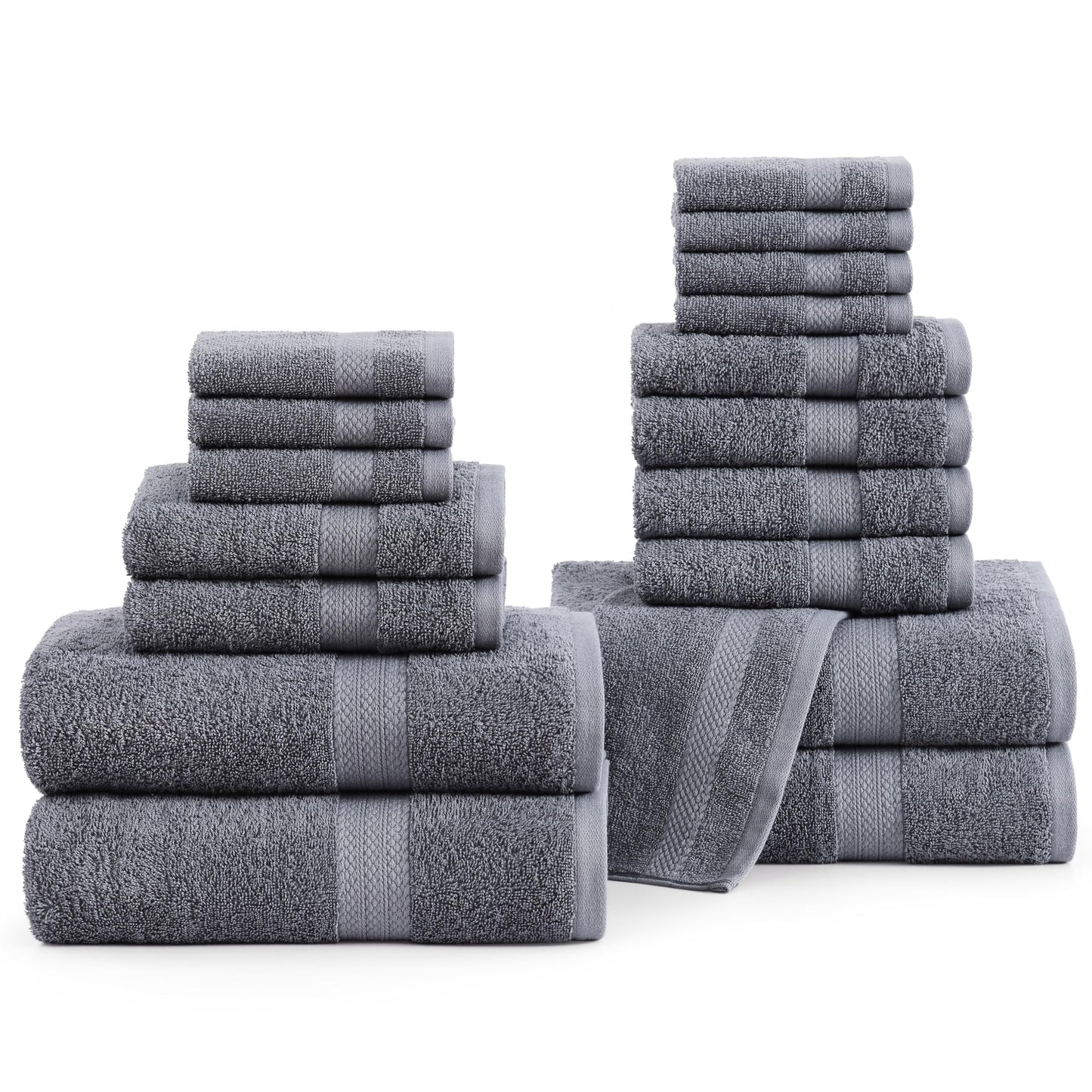 6 Piece Bath Towel Set - 100% Cotton Bathroom Towels, Extra Large Bath Towels, Hotel Towels, 2 Bath Towels Bathroom Sets, 2 Hand Towel for Bathroom, 2 Wash Cloths for Your Body and face - Rust