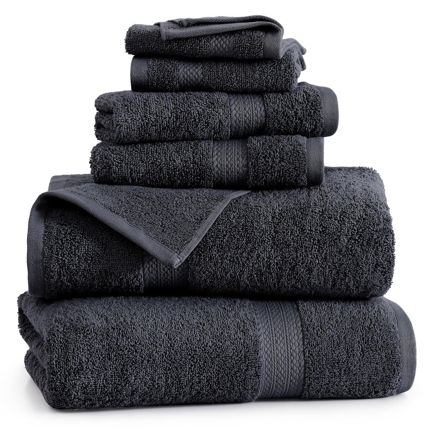 6 Piece Bath Towel Set - 100% Cotton Bathroom Towels, Extra Large Bath Towels, Hotel Towels, 2 Bath Towels Bathroom Sets, 2 Hand Towel for Bathroom, 2 Wash Cloths for Your Body and face - Rust