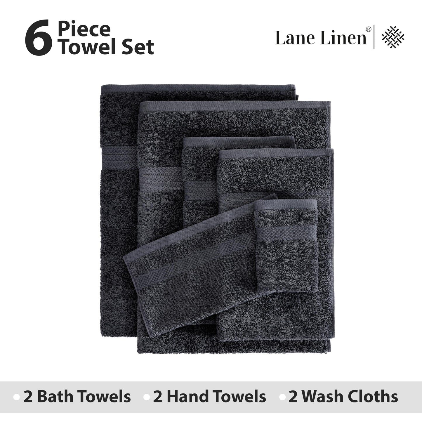 6 Piece Bath Towel Set - 100% Cotton Bathroom Towels, Extra Large Bath Towels, Hotel Towels, 2 Bath Towels Bathroom Sets, 2 Hand Towel for Bathroom, 2 Wash Cloths for Your Body and face - Rust