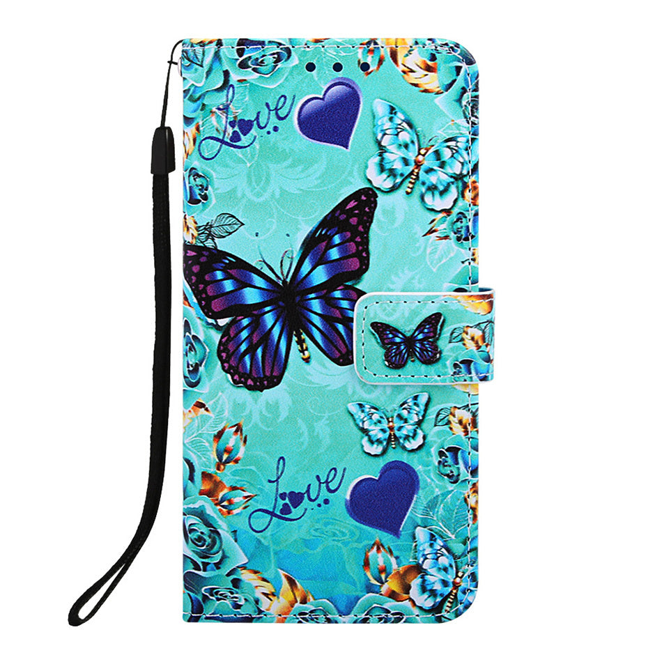 Plain Weave Painted Card Holder Leather Case Tiger