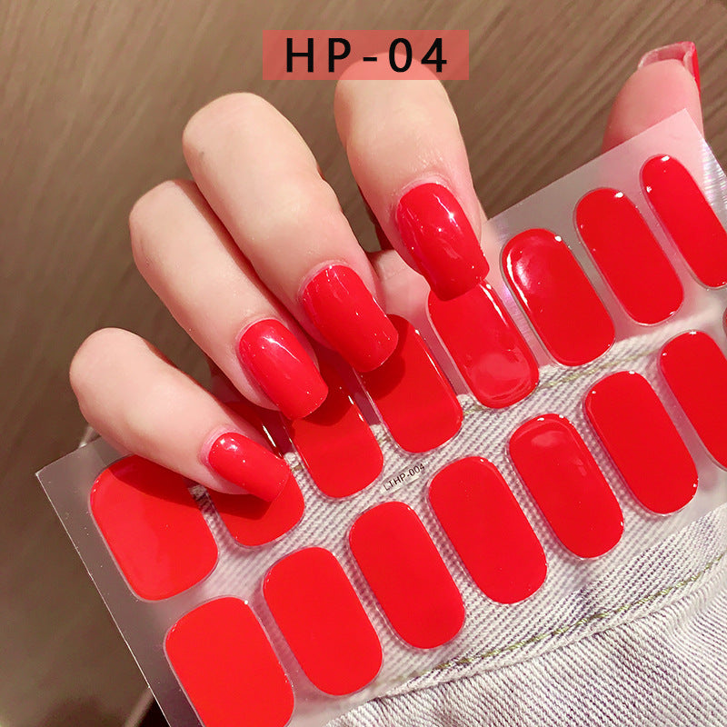 Waterproof And Durable Second Generation Semi-cured UV Nail Beauty Stickers