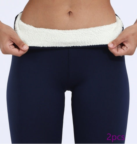 Women's Lamb Wool High Waist Elasticity Leggings