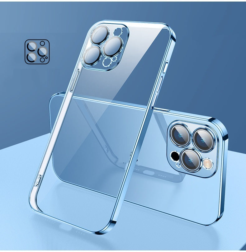 Transparent Plating Integrated Lens Film Phone Case