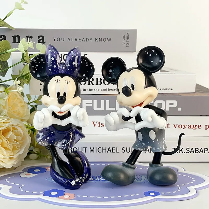Anime Cartoon Mickey Minnie Action Figure Model Toy Proposal Wedding Decoration Car Ornament Christmas Gift Ffor Boys And Girls