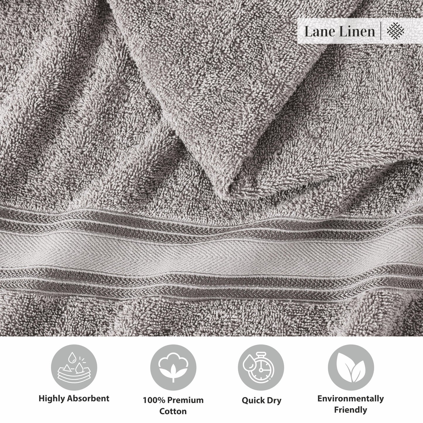 Bath Sheets Towels for Adults- 100% Cotton Extra Large Bath Towels, 4 Piece Bath Sheet Set, Zero Twist, Quick Dry, Highly Absorbent Bath Towels for Bathroom Set, Hotel Spa Quality, 35 x 66 inch - Grey