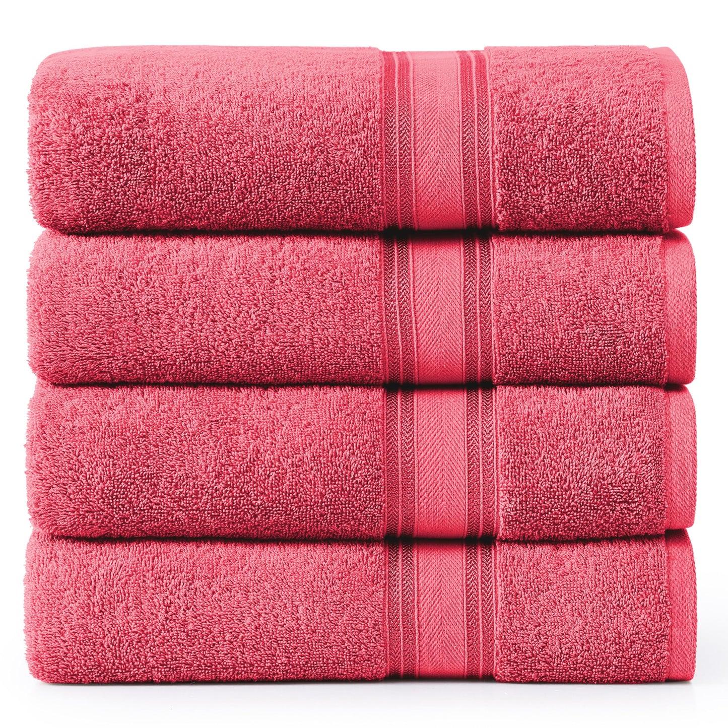 LANE LINEN Large Bath Towels - 100% Cotton Bath Sheets, Extra Large Bath Towels, Zero Twist, 4 Piece Bath Sheet Set, Quick Dry, Super Soft Shower Towels, Absorbent Bathroom Towels - Pearl Blush