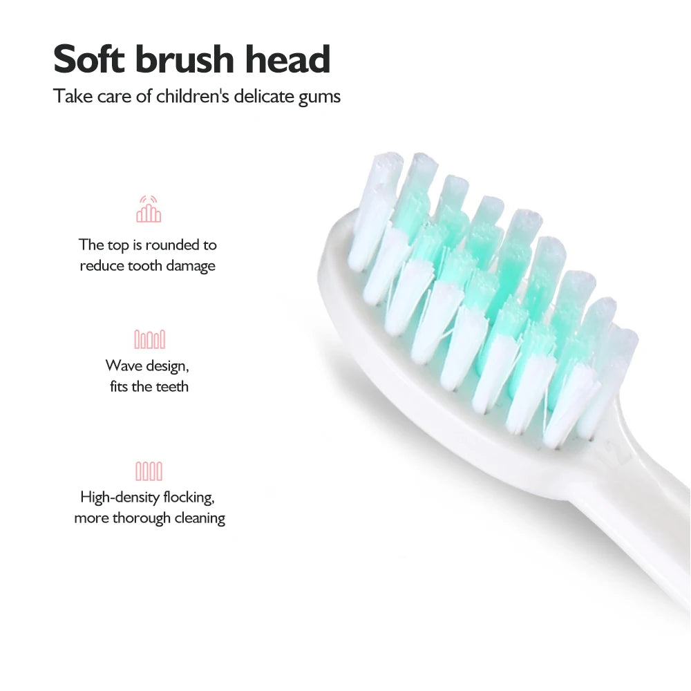 Children's Electric Toothbrush Sonic Toothbrush Soft Bristled Cartoon Toothbrush 4 Mode Waterproof Kids With Cleaning brush