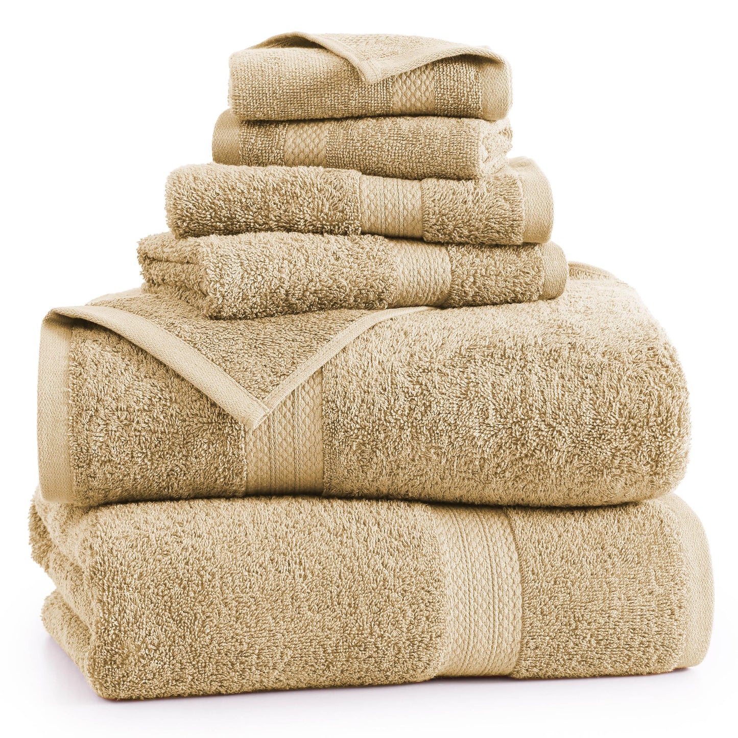 6 Piece Bath Towel Set - 100% Cotton Bathroom Towels, Extra Large Bath Towels, Hotel Towels, 2 Bath Towels Bathroom Sets, 2 Hand Towel for Bathroom, 2 Wash Cloths for Your Body and face - Rust