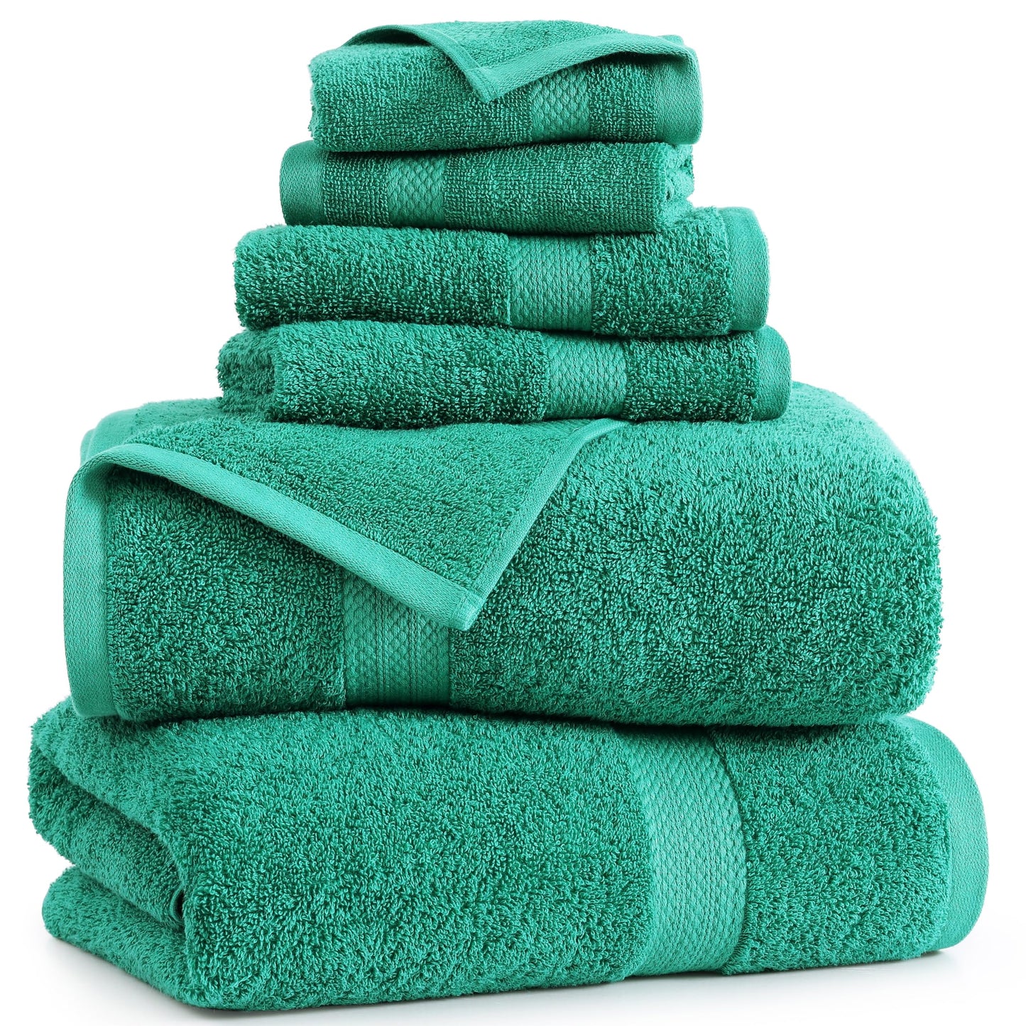 6 Piece Bath Towel Set - 100% Cotton Bathroom Towels, Extra Large Bath Towels, Hotel Towels, 2 Bath Towels Bathroom Sets, 2 Hand Towel for Bathroom, 2 Wash Cloths for Your Body and face - Rust