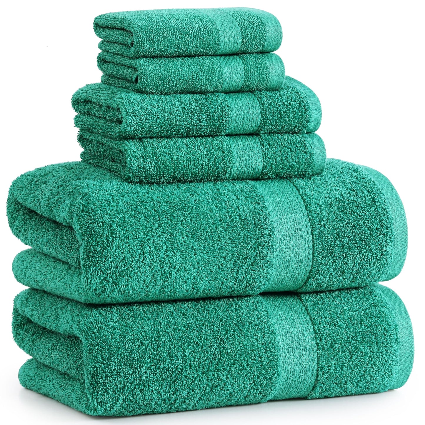 6 Piece Bath Towel Set - 100% Cotton Bathroom Towels, Extra Large Bath Towels, Hotel Towels, 2 Bath Towels Bathroom Sets, 2 Hand Towel for Bathroom, 2 Wash Cloths for Your Body and face - Rust