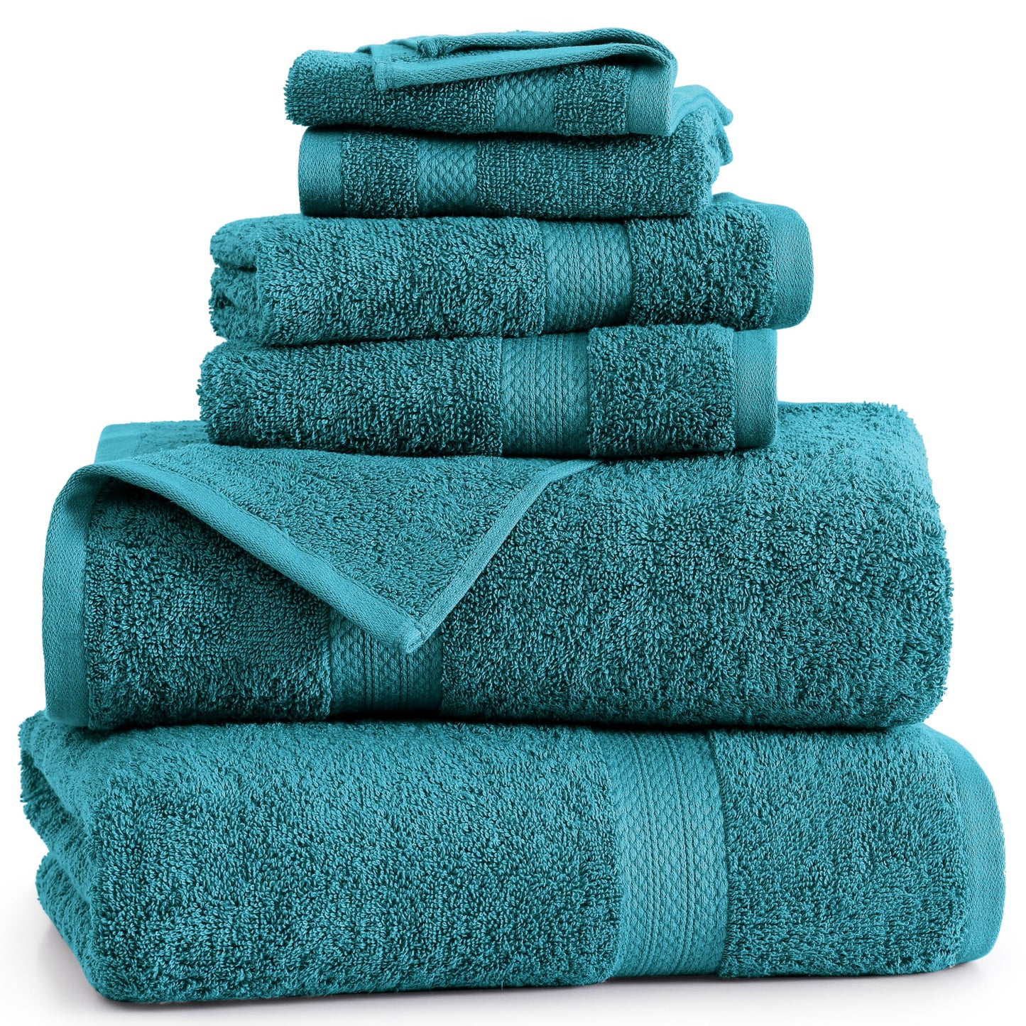 6 Piece Bath Towel Set - 100% Cotton Bathroom Towels, Extra Large Bath Towels, Hotel Towels, 2 Bath Towels Bathroom Sets, 2 Hand Towel for Bathroom, 2 Wash Cloths for Your Body and face - Rust