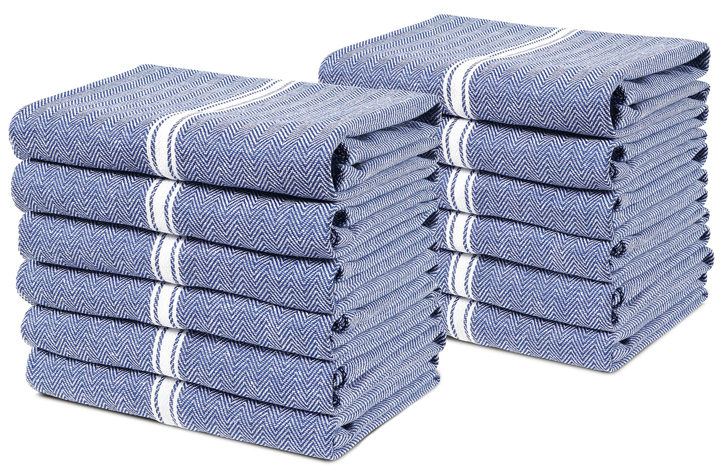 Kitchen Towel Set - 100% Cotton Kitchen Towels, Reusable Dish Cloths, Grey Dish Towels for Kitchen, Soft Absorbent Tea Towels, Durable Kitchen Hand Towels, 14” x 25” Kitchen Dish Towels - 6 Pack