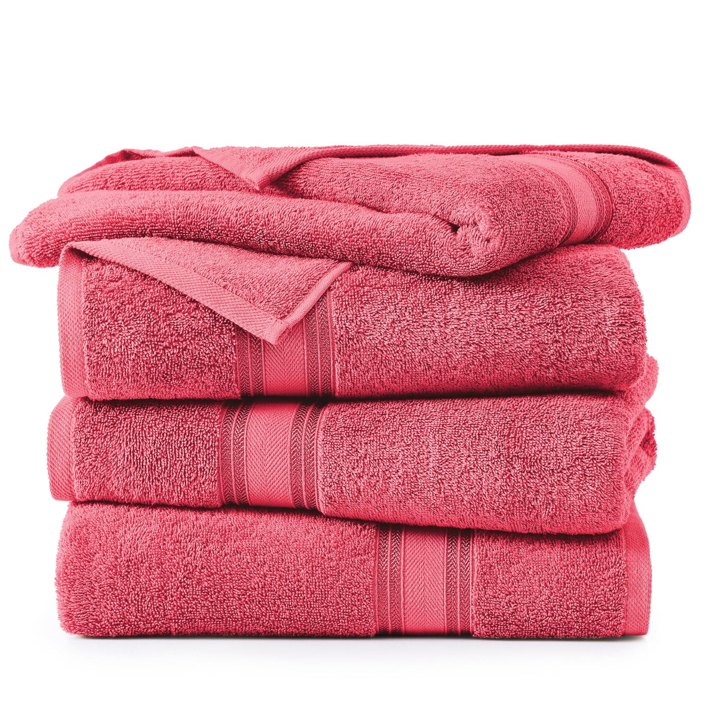 LANE LINEN Large Bath Towels - 100% Cotton Bath Sheets, Extra Large Bath Towels, Zero Twist, 4 Piece Bath Sheet Set, Quick Dry, Super Soft Shower Towels, Absorbent Bathroom Towels - Pearl Blush