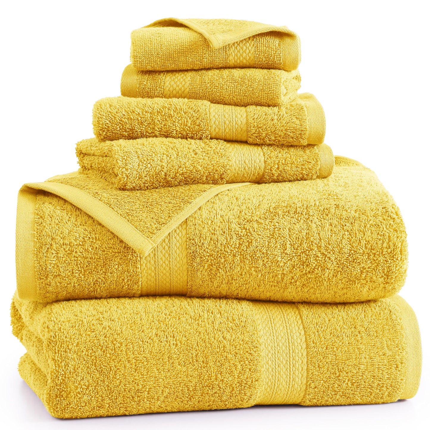 6 Piece Bath Towel Set - 100% Cotton Bathroom Towels, Extra Large Bath Towels, Hotel Towels, 2 Bath Towels Bathroom Sets, 2 Hand Towel for Bathroom, 2 Wash Cloths for Your Body and face - Rust