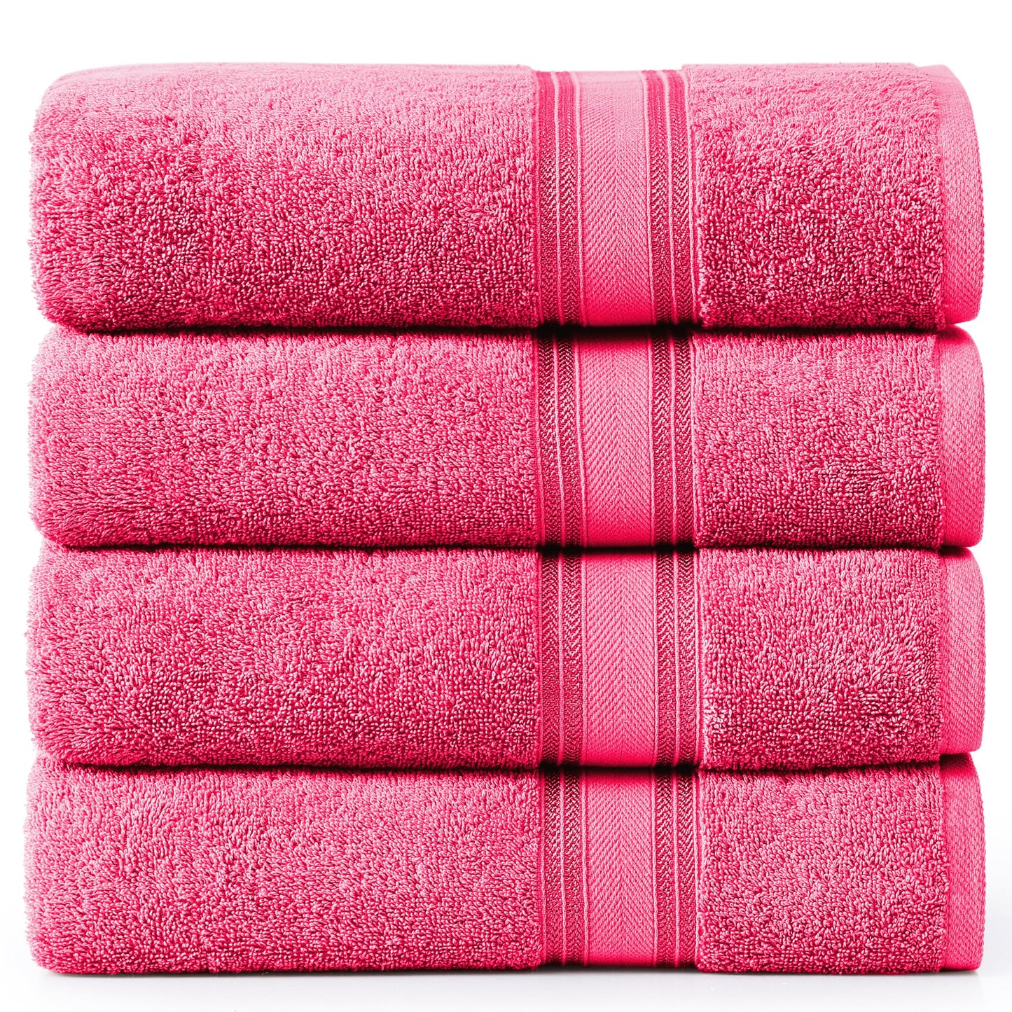 LANE LINEN Large Bath Towels - 100% Cotton Bath Sheets, Extra Large Bath Towels, Zero Twist, 4 Piece Bath Sheet Set, Quick Dry, Super Soft Shower Towels, Absorbent Bathroom Towels - Pearl Blush