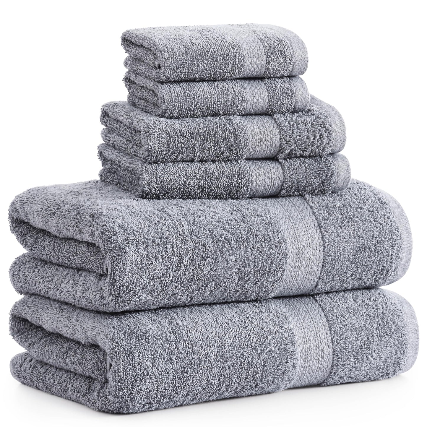 6 Piece Bath Towel Set - 100% Cotton Bathroom Towels, Extra Large Bath Towels, Hotel Towels, 2 Bath Towels Bathroom Sets, 2 Hand Towel for Bathroom, 2 Wash Cloths for Your Body and face - Rust