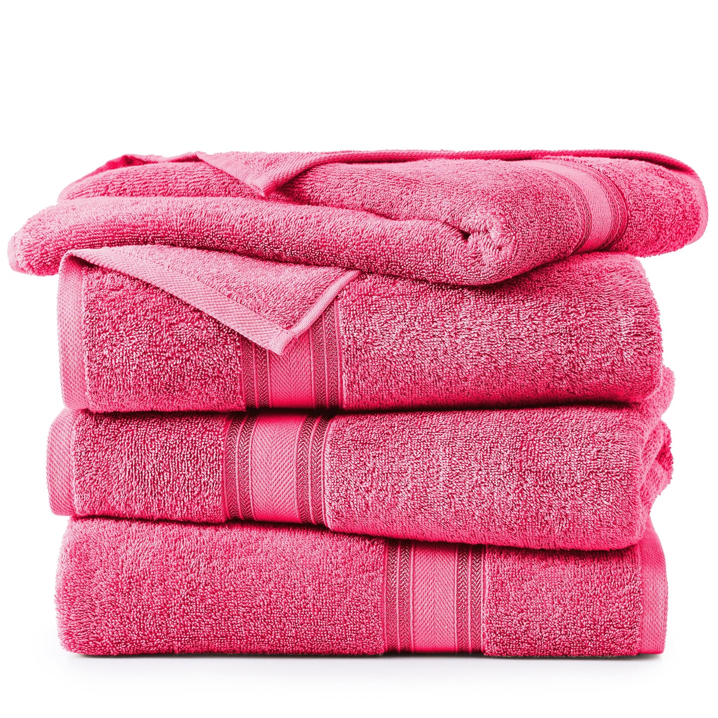 LANE LINEN Large Bath Towels - 100% Cotton Bath Sheets, Extra Large Bath Towels, Zero Twist, 4 Piece Bath Sheet Set, Quick Dry, Super Soft Shower Towels, Absorbent Bathroom Towels - Pearl Blush