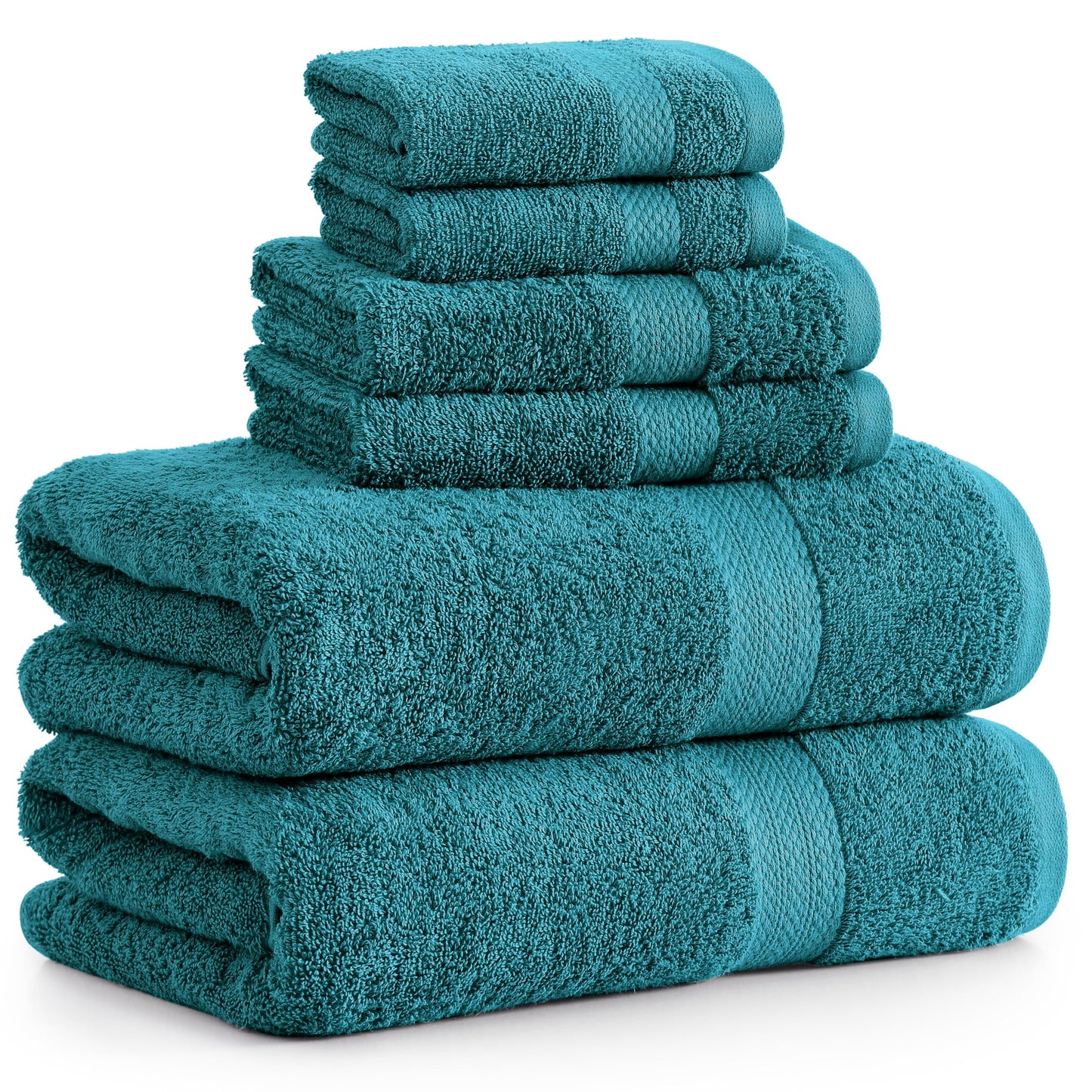 6 Piece Bath Towel Set - 100% Cotton Bathroom Towels, Extra Large Bath Towels, Hotel Towels, 2 Bath Towels Bathroom Sets, 2 Hand Towel for Bathroom, 2 Wash Cloths for Your Body and face - Rust