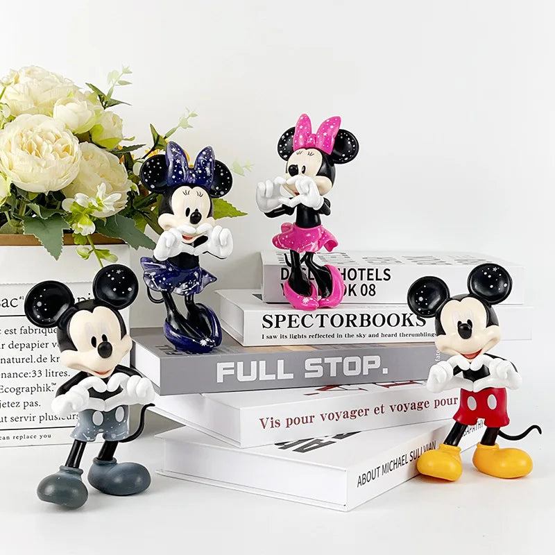 Anime Cartoon Mickey Minnie Action Figure Model Toy Proposal Wedding Decoration Car Ornament Christmas Gift Ffor Boys And Girls