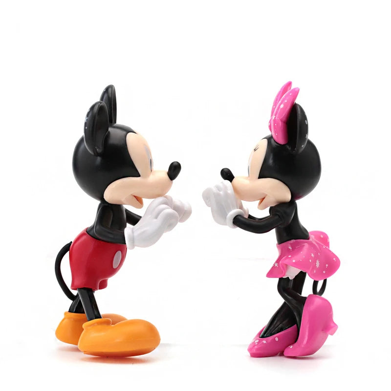 Anime Cartoon Mickey Minnie Action Figure Model Toy Proposal Wedding Decoration Car Ornament Christmas Gift Ffor Boys And Girls