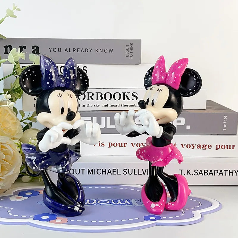 Anime Cartoon Mickey Minnie Action Figure Model Toy Proposal Wedding Decoration Car Ornament Christmas Gift Ffor Boys And Girls