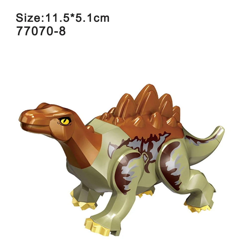 Jurassic Dinosaur Assemble Toy Blocks World Building Bricks Kids Dino Velociraptor Triceratops Stegosaurus Model Christmas Gift